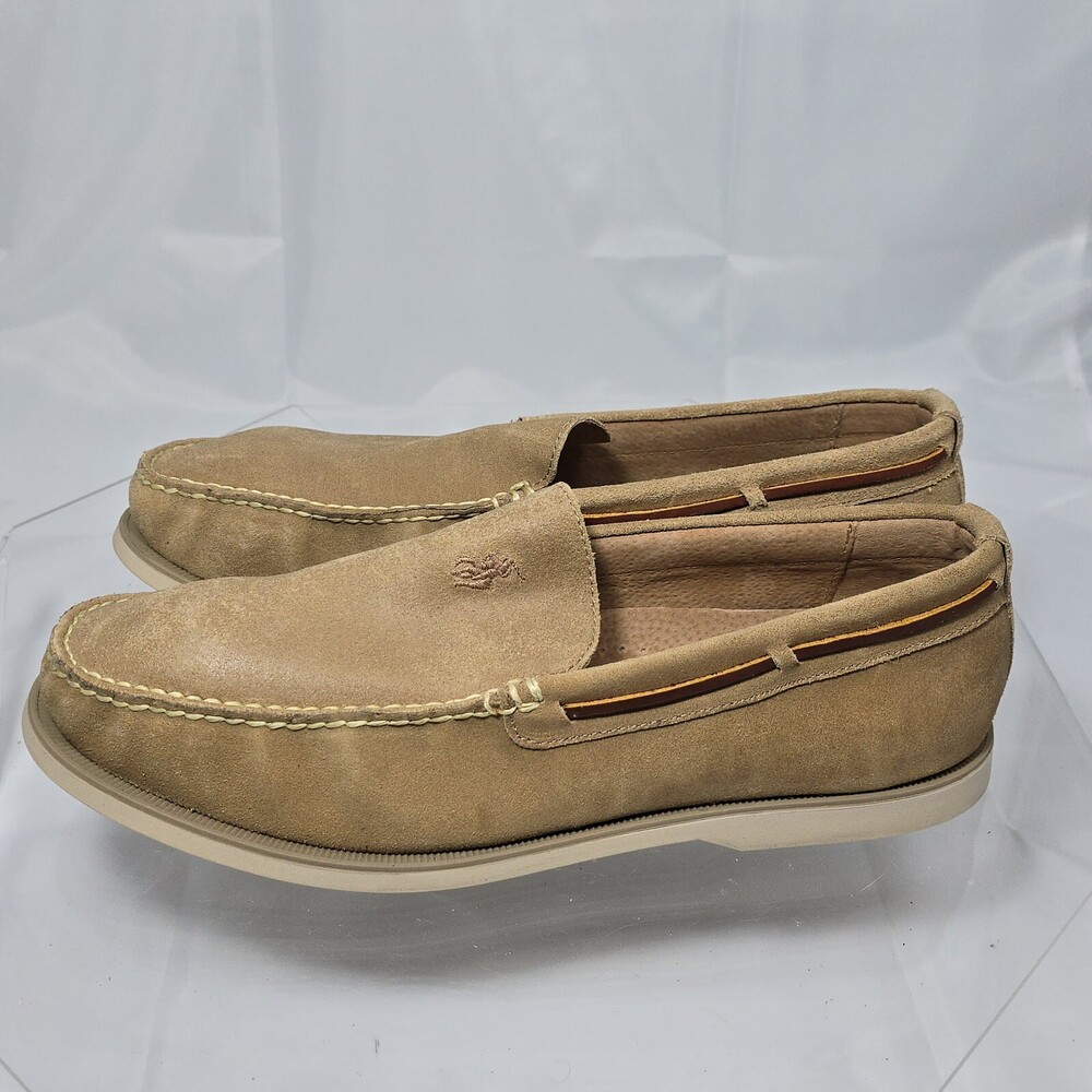 Polo by Ralph Lauren Blackley Slip-On Boat/Deck Shoes Men 11.5 D Tan Leather